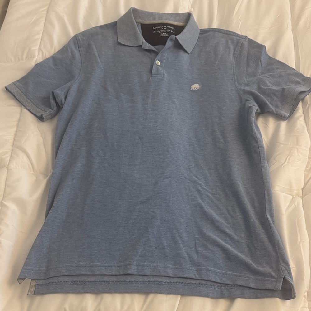 Banana Republic Light Blue Polo Shirt